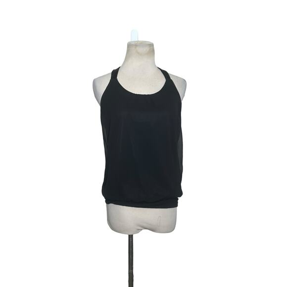 Express black racer back sequin details blouse size Small - Picture 7 of 11